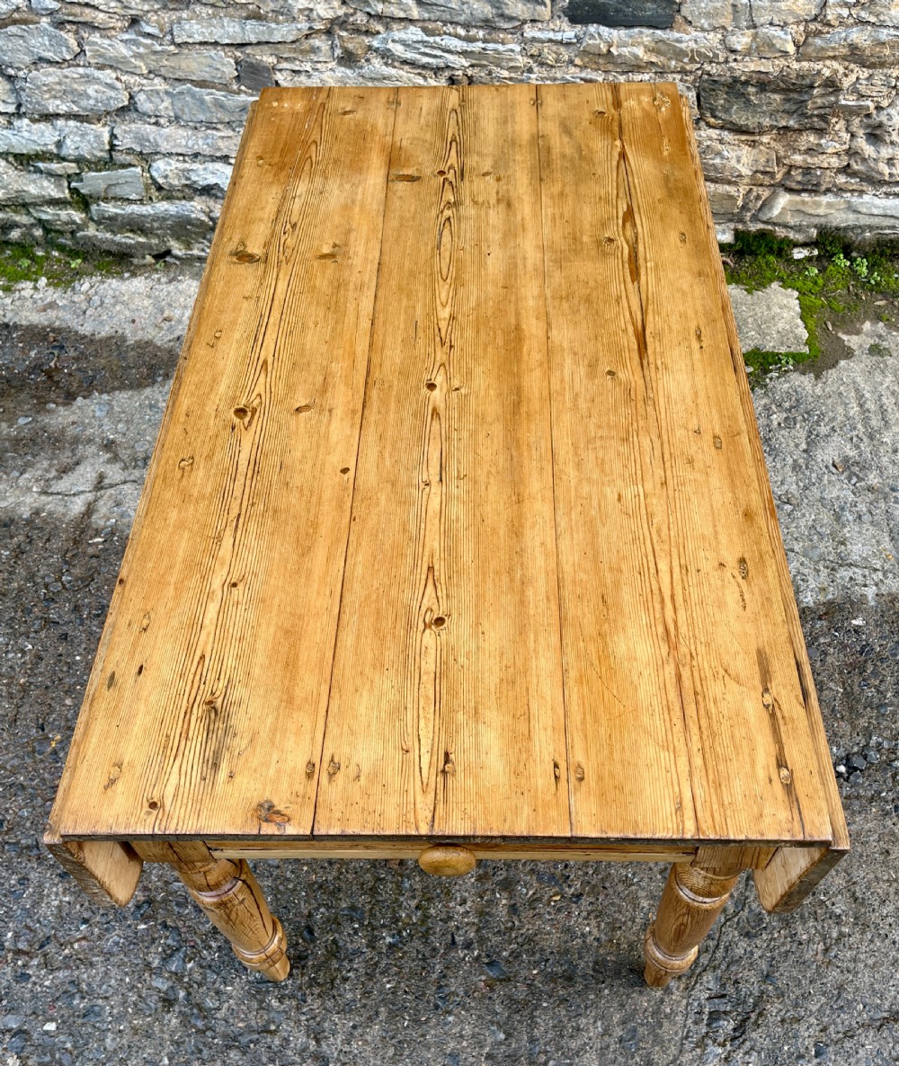 Victorian Pine Drop Flap Kitchen Table View V