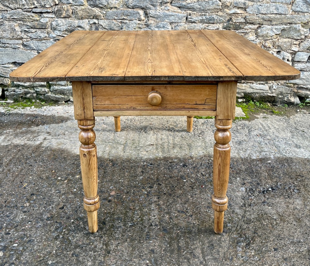 Victorian Pine Drop Flap Kitchen Table View VI
