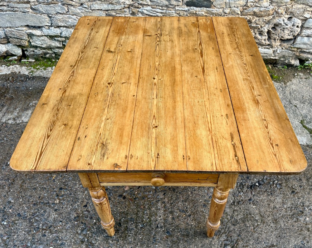 Victorian Pine Drop Flap Kitchen Table View VIII