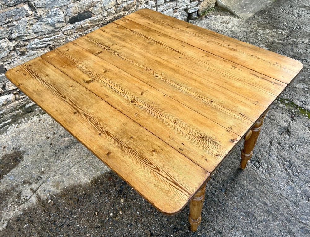 Victorian Pine Drop Flap Kitchen Table View IX