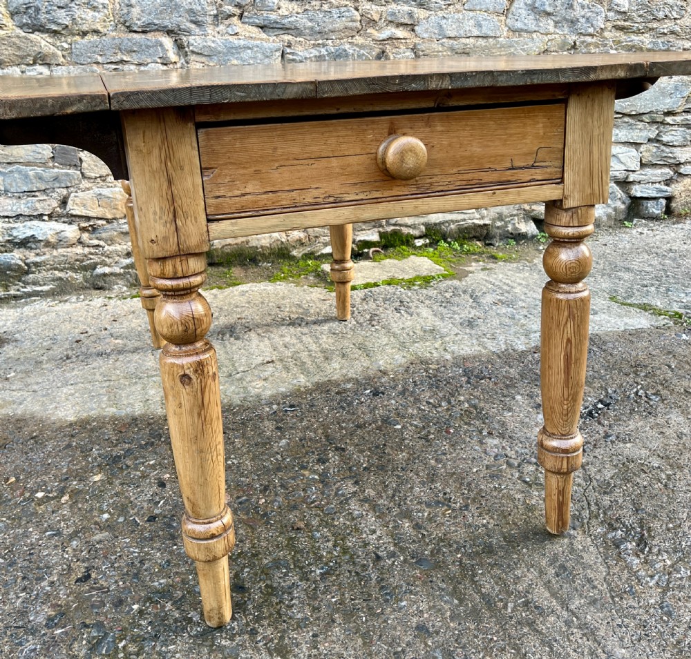 Victorian Pine Drop Flap Kitchen Table View X