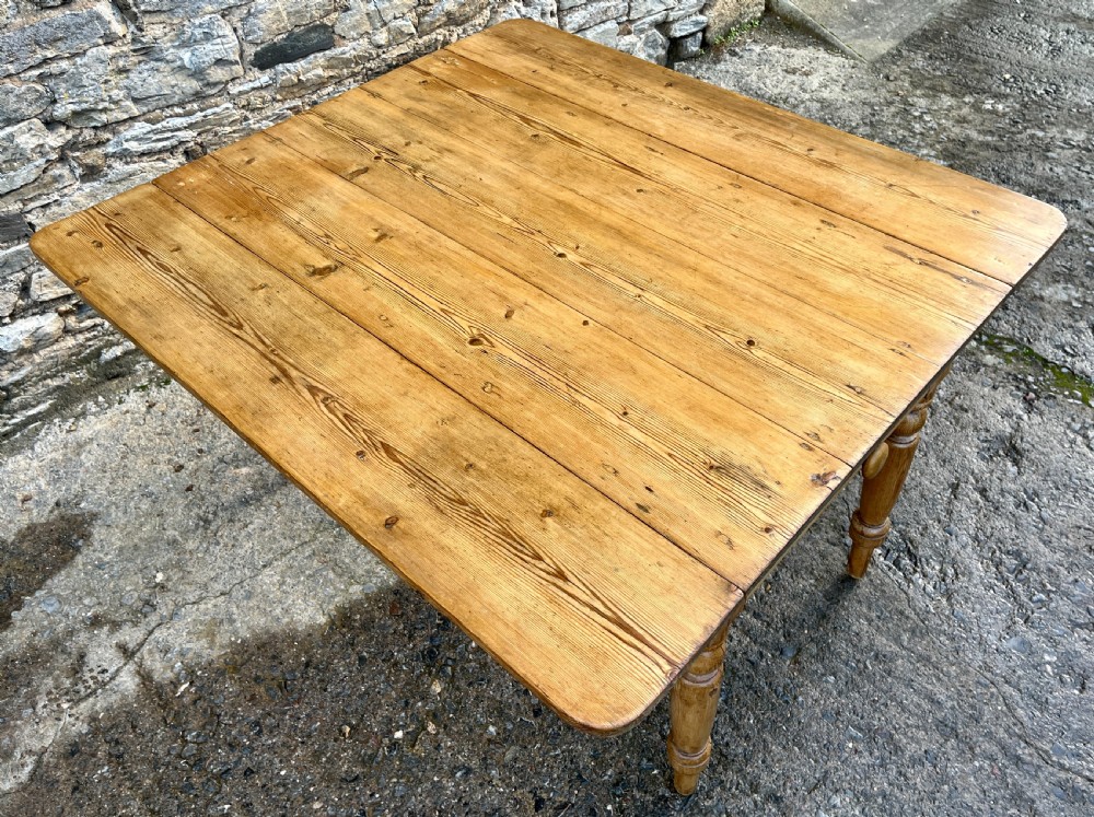 Victorian Pine Drop Flap Kitchen Table View XI