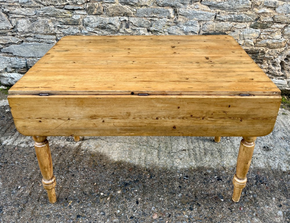 Victorian Pine Drop Flap Kitchen Table View XVI