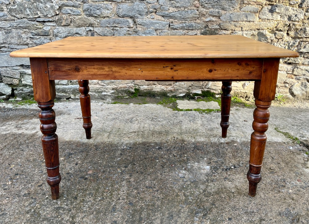 Victorian Pine Farmhouse Table View XI