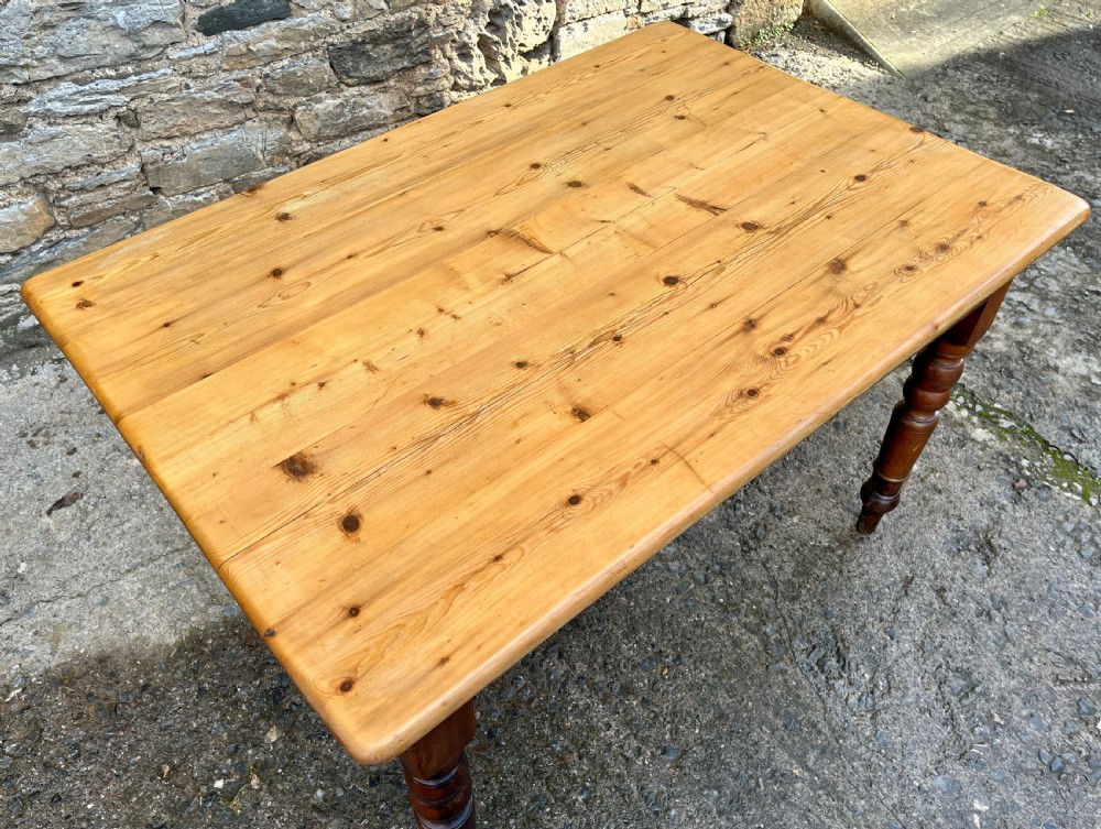 Victorian Pine Farmhouse Table View XII