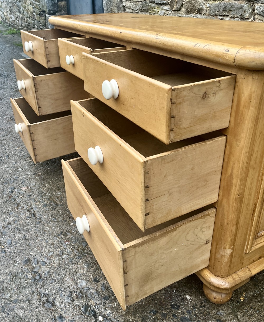Victorian Pine Dresser Base View XIX
