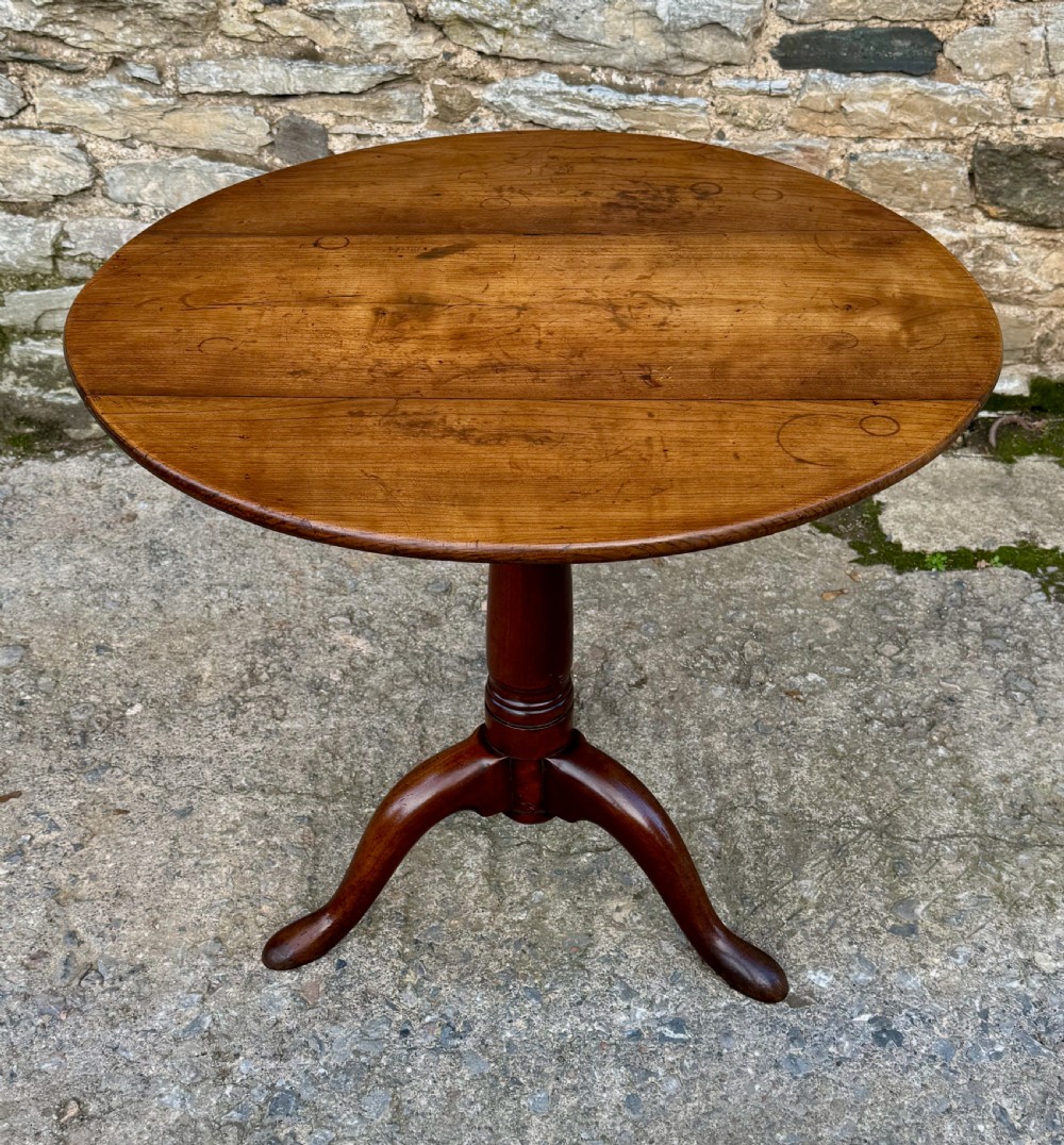 Georgian Fruitwood Tilt Top Occasional Table View II