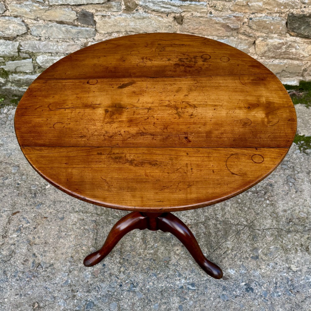 Georgian Fruitwood Tilt Top Occasional Table View III