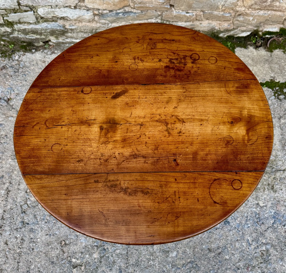 Georgian Fruitwood Tilt Top Occasional Table View V