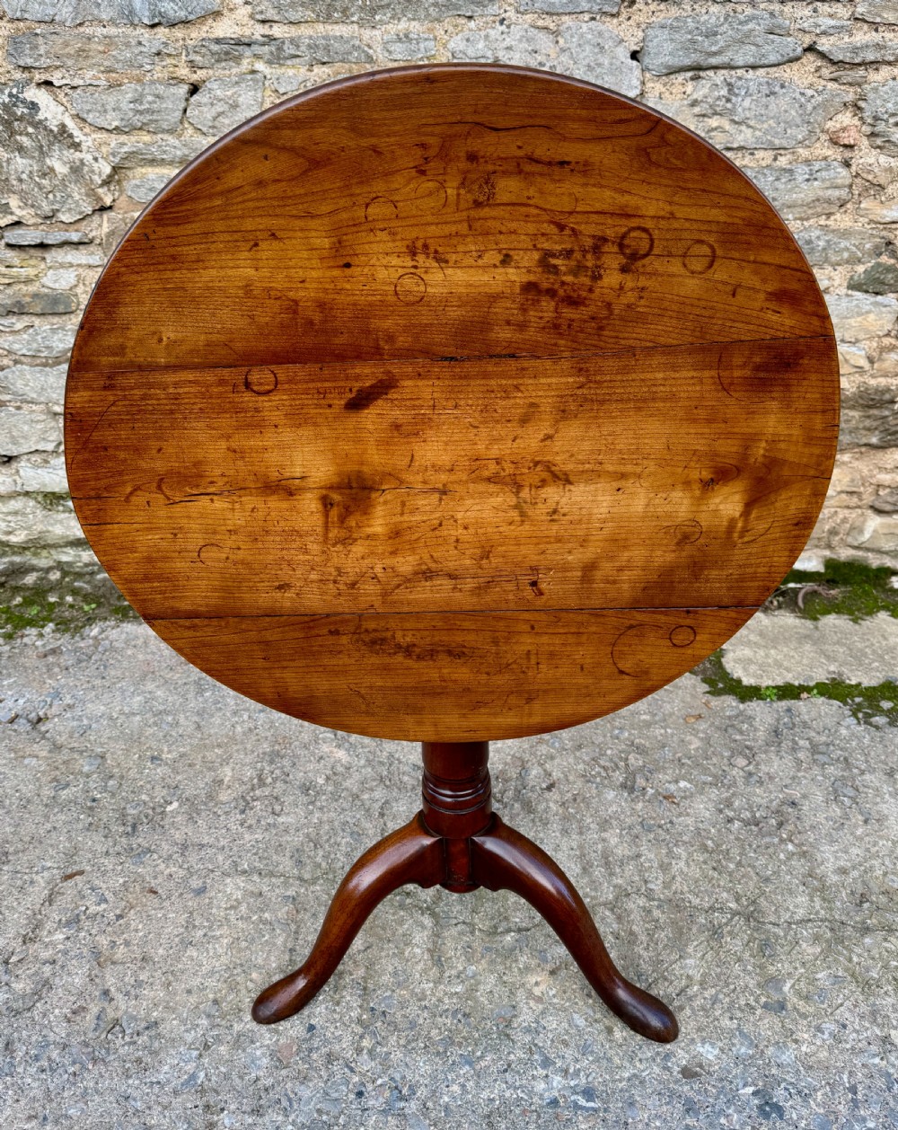Georgian Fruitwood Tilt Top Occasional Table View XI