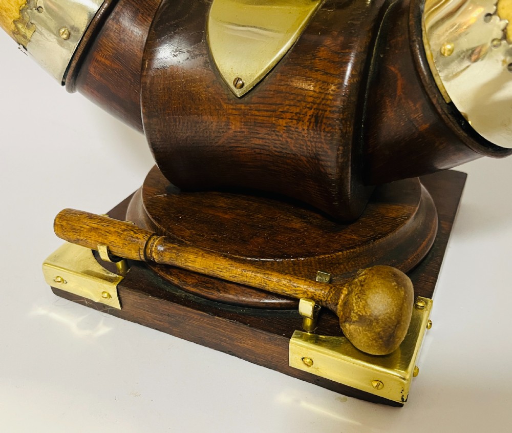 Victorian Oak and Horn Dinner Gong View III