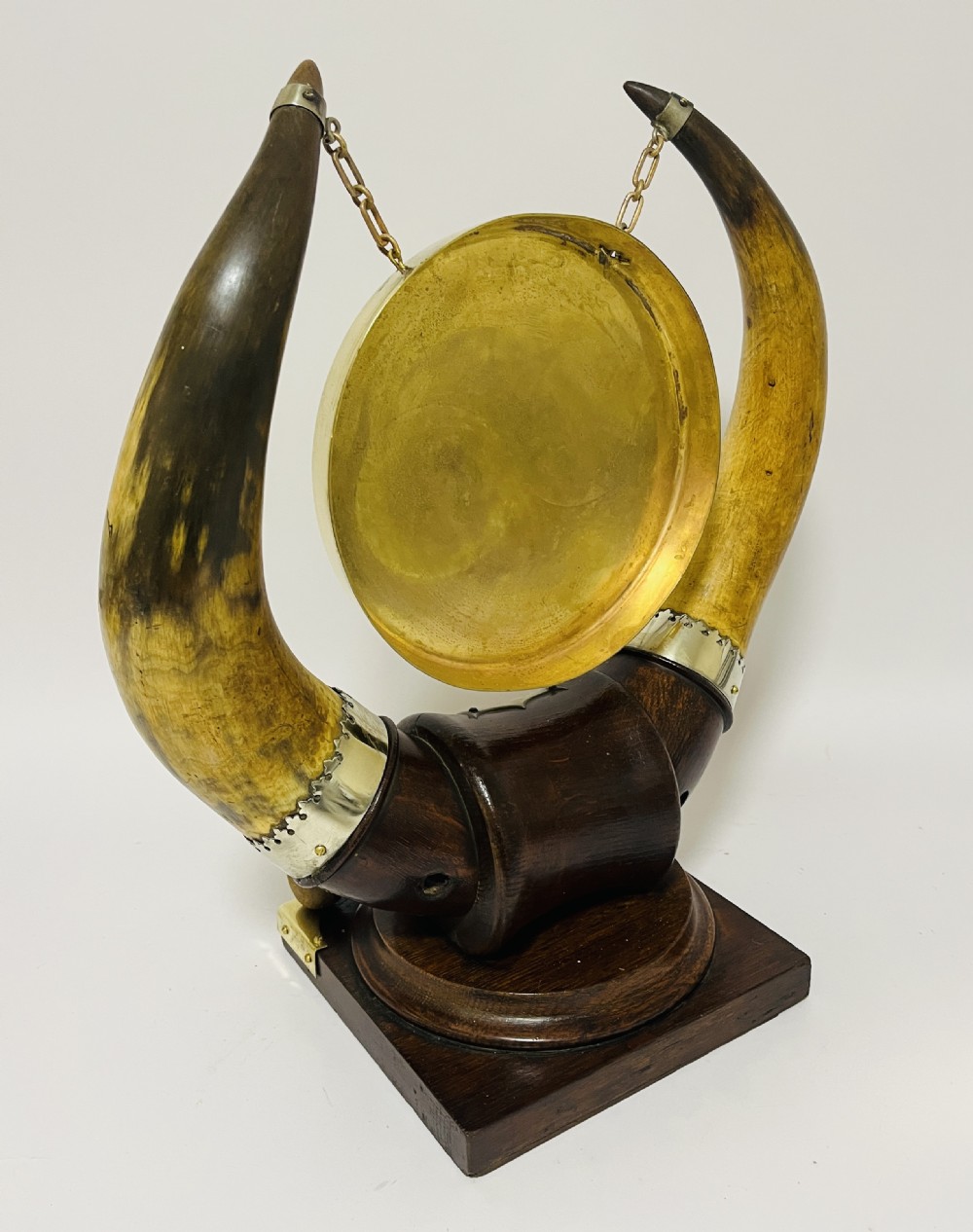 Victorian Oak and Horn Dinner Gong View VIII