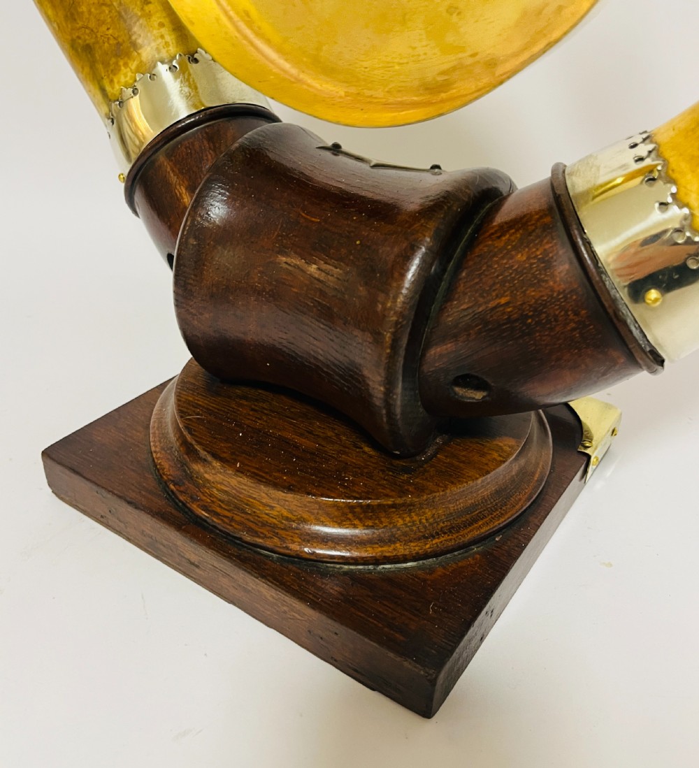 Victorian Oak and Horn Dinner Gong View X