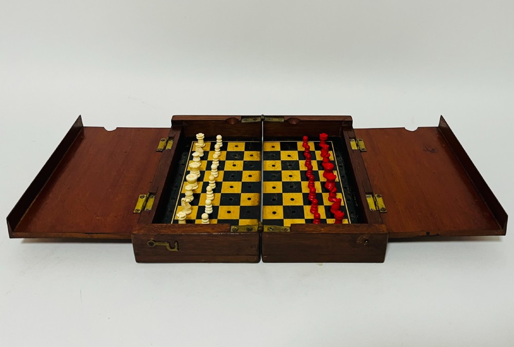 Antique Travelling Chess Set