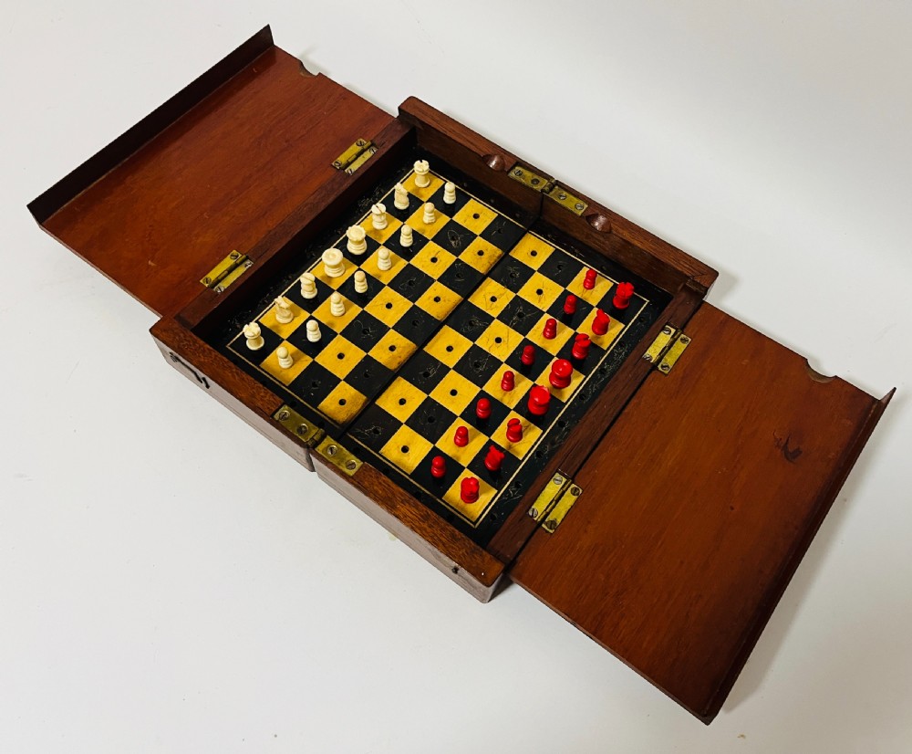 Antique Travelling Chess Set View II