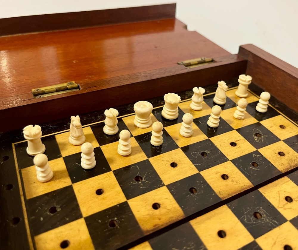 Antique Travelling Chess Set View IV