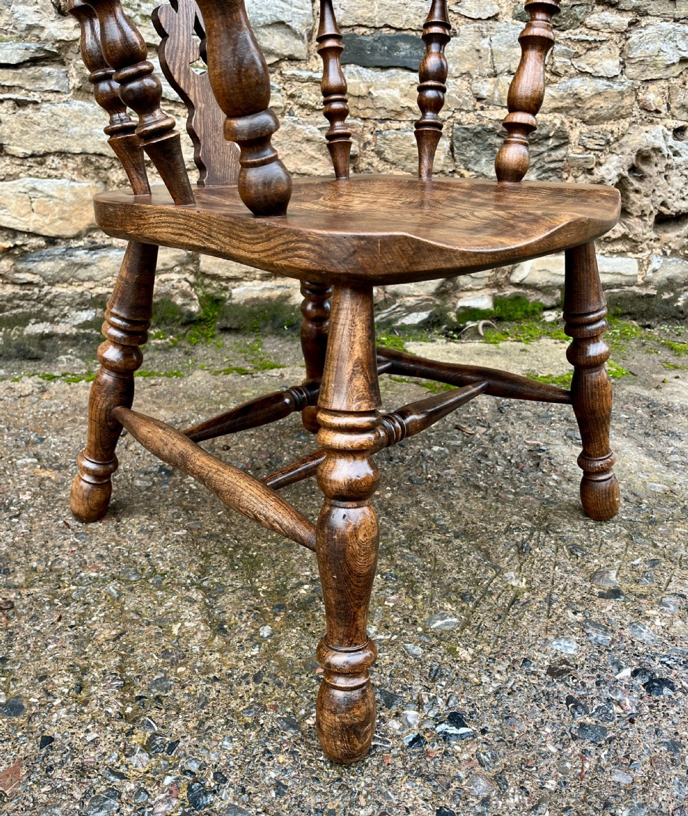Antique Broad Arm Windsor Chair View VII