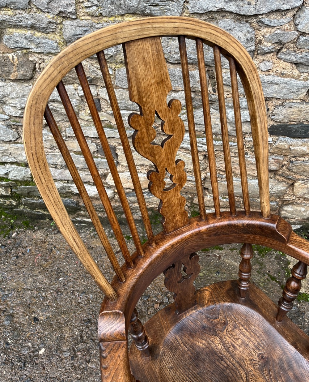 Antique Broad Arm Windsor Chair View VIII
