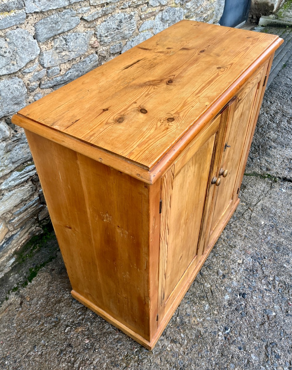 Antique Pine School Cupboard View VI
