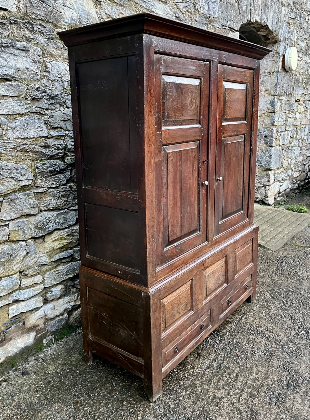 18th Century Welsh Oak Livery Cupboard View V