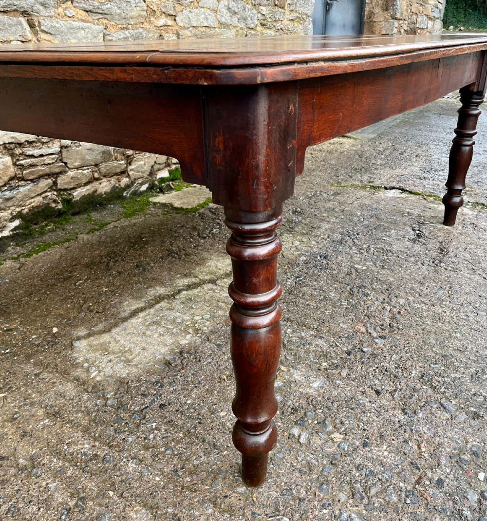 Victorian Oak Dining Table View V
