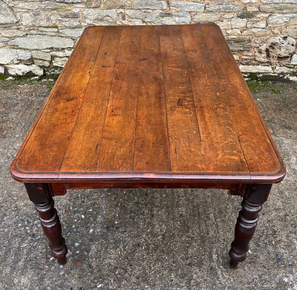 Victorian Oak Dining Table View XI