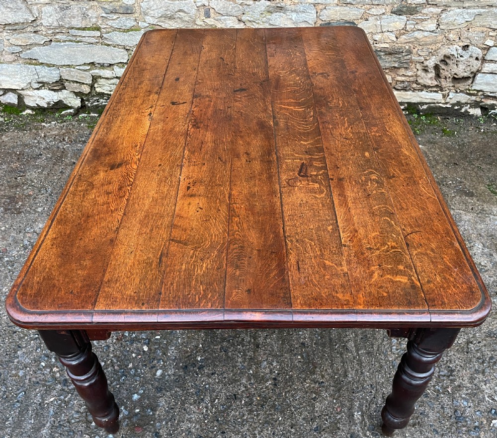 Victorian Oak Dining Table View XII