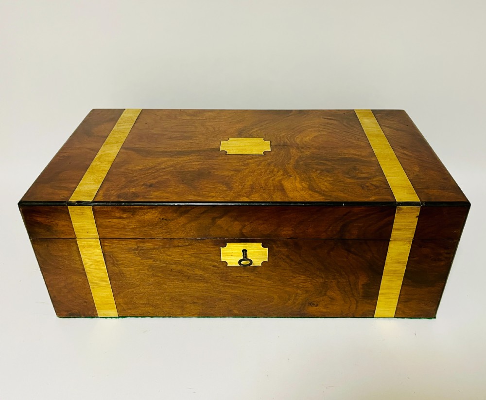 Victorian Walnut Writing Slope with Secret Drawers
