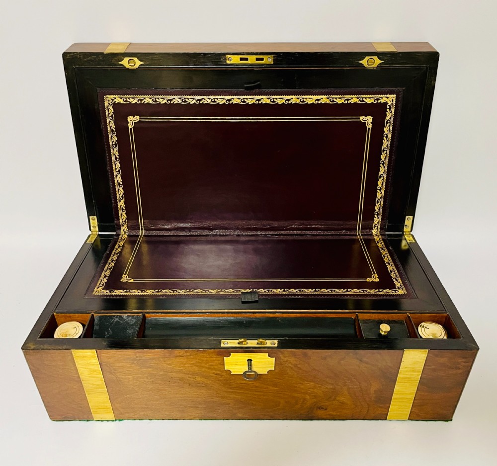 Victorian Walnut Writing Slope with Secret Drawers View II