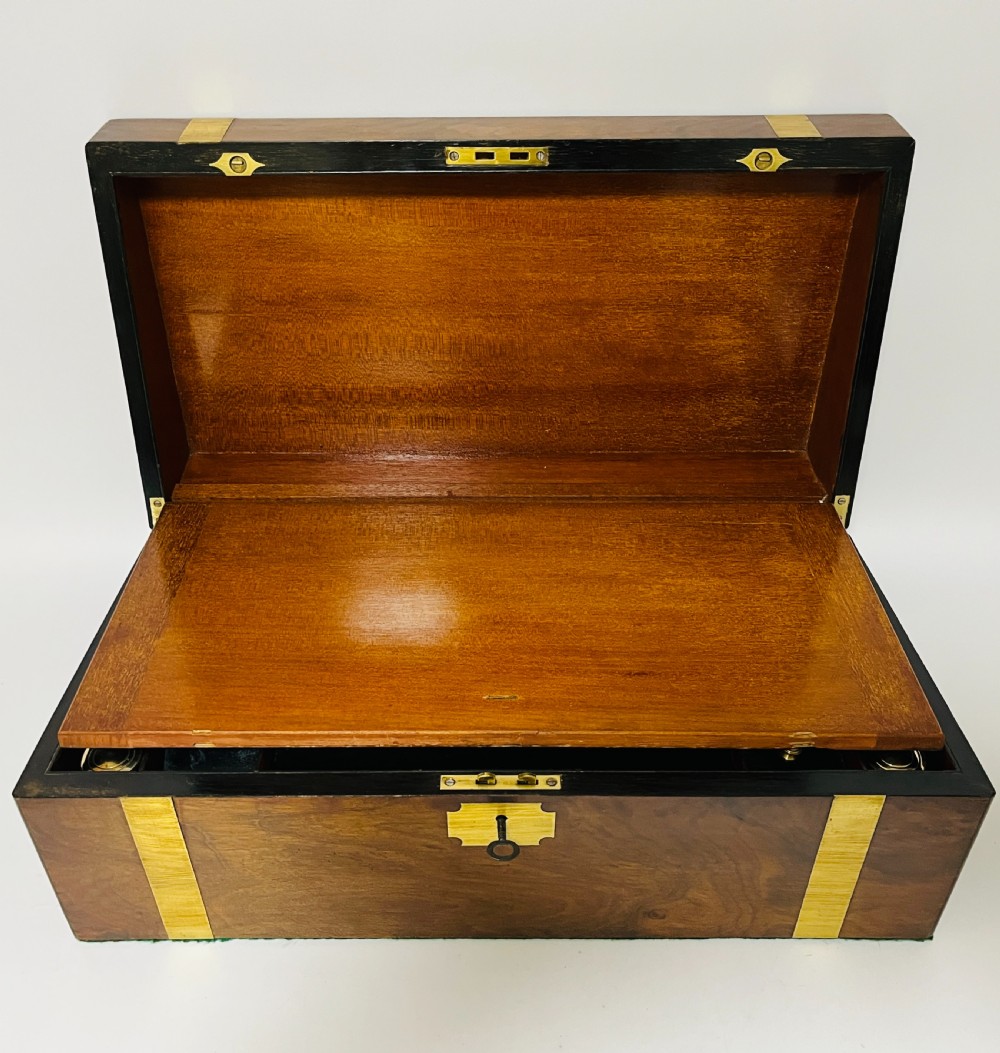Victorian Walnut Writing Slope with Secret Drawers View III