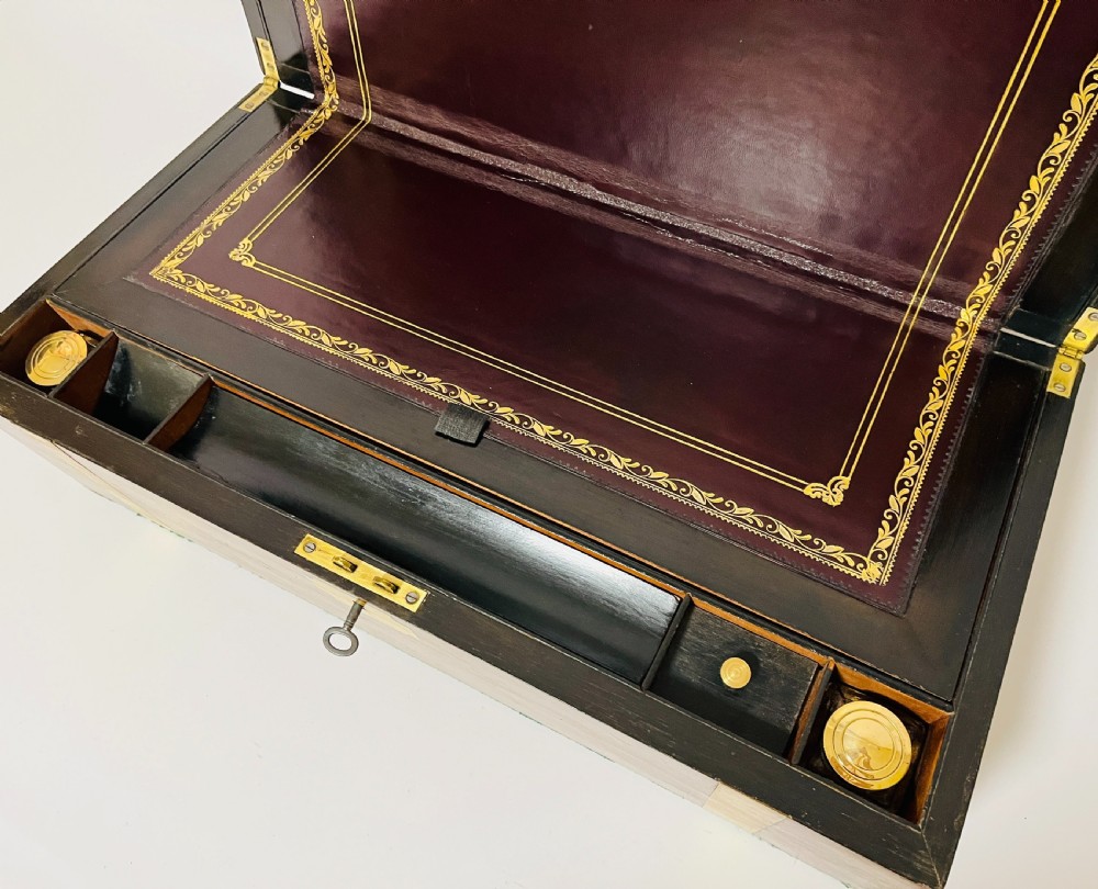 Victorian Walnut Writing Slope with Secret Drawers View IV