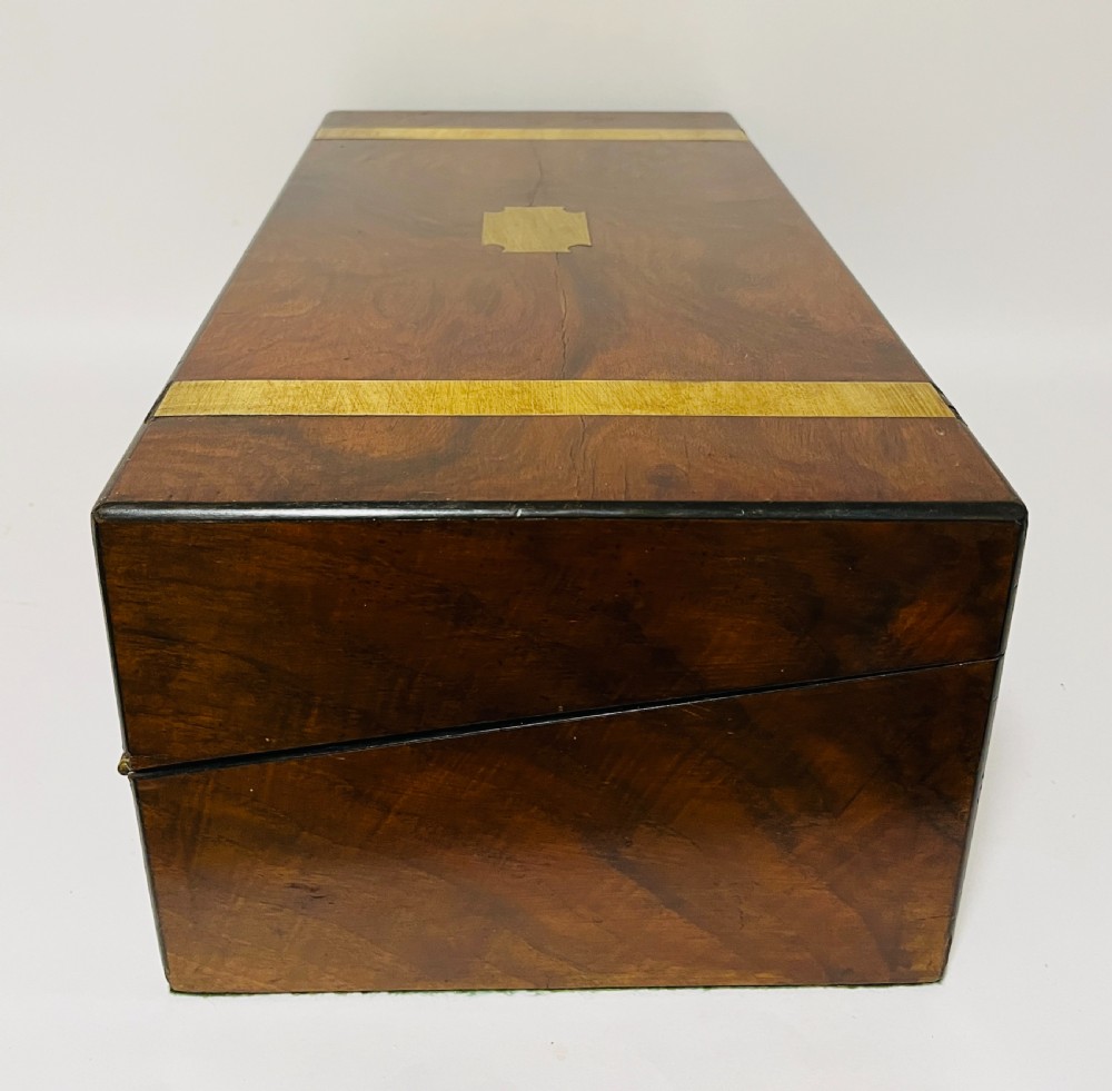Victorian Walnut Writing Slope with Secret Drawers View X