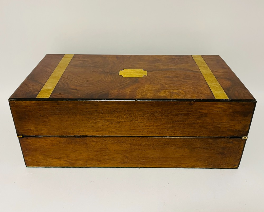 Victorian Walnut Writing Slope with Secret Drawers View XI