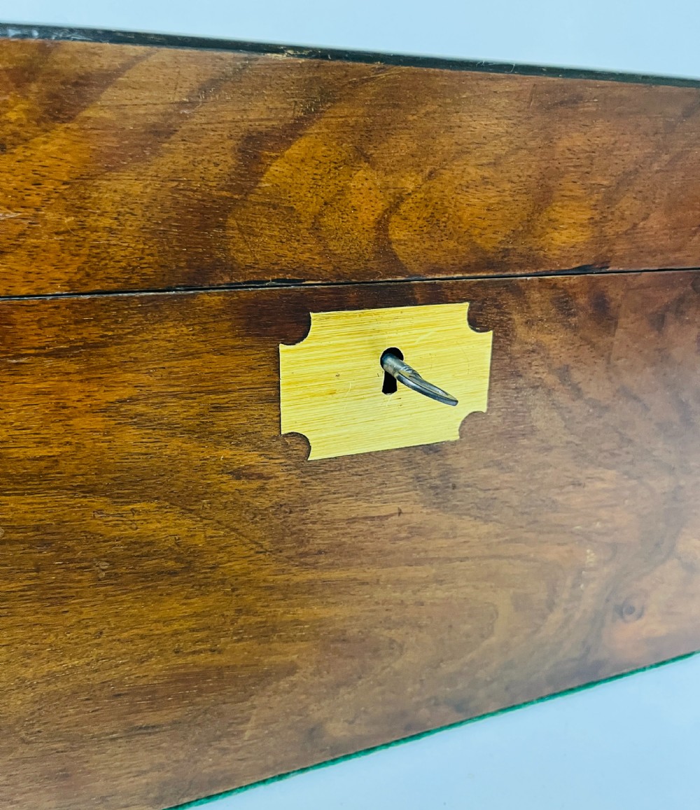 Victorian Walnut Writing Slope with Secret Drawers View XII