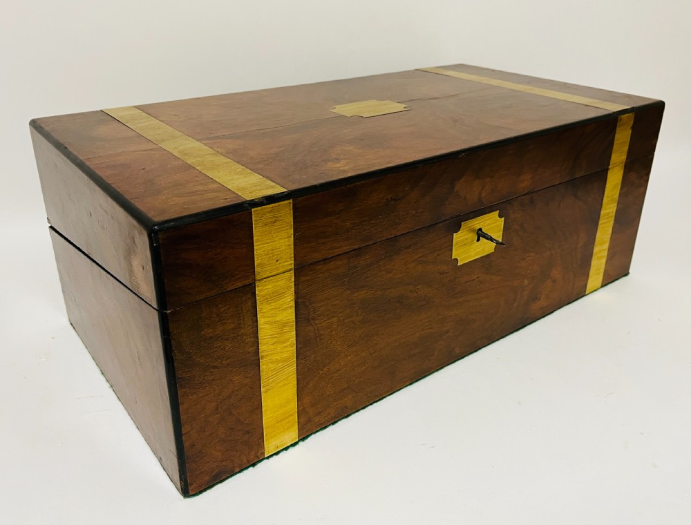 Victorian Walnut Writing Slope with Secret Drawers View XIII