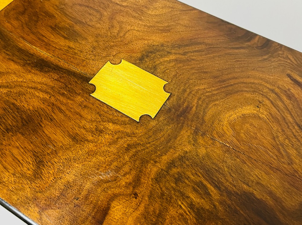 Victorian Walnut Writing Slope with Secret Drawers View XIV