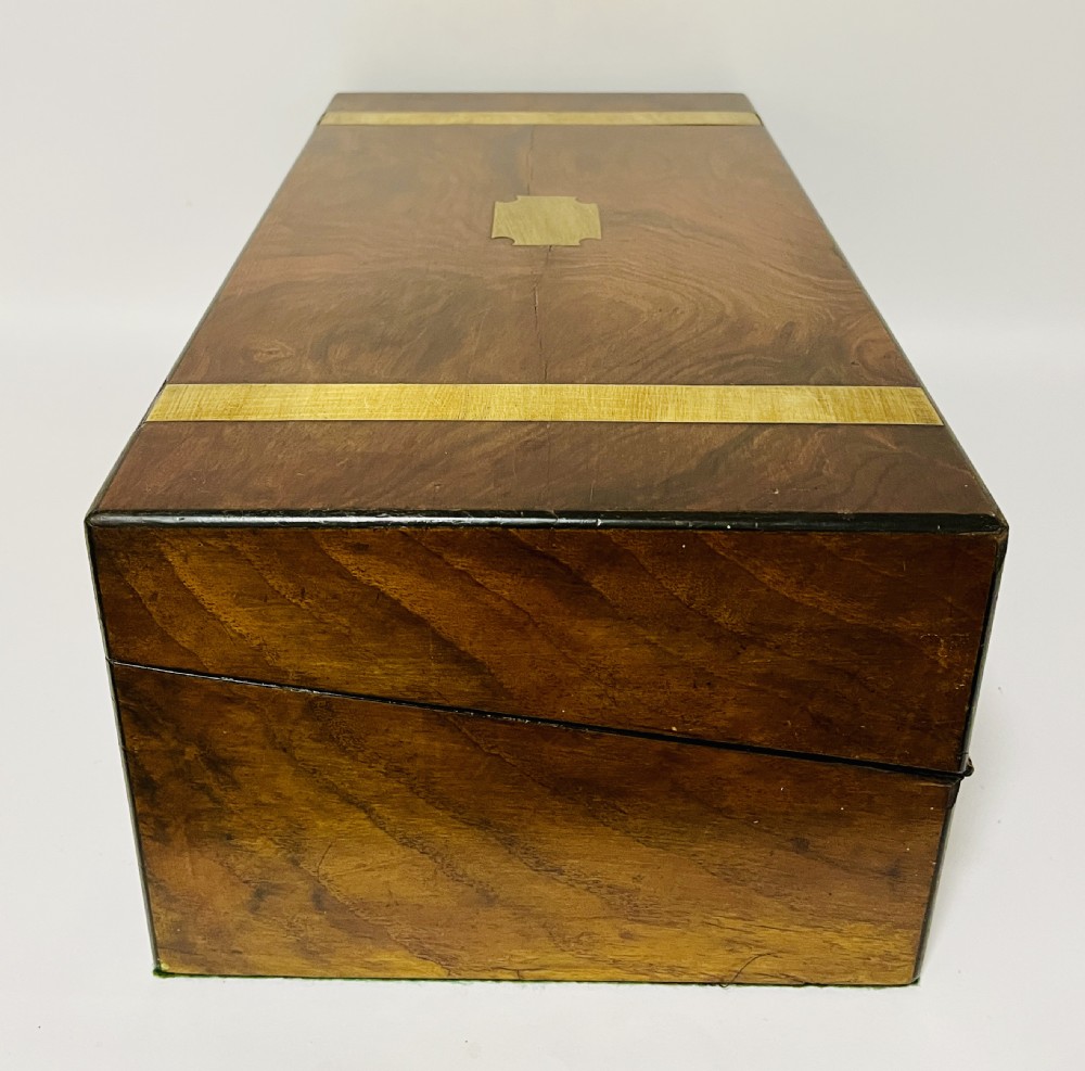 Victorian Walnut Writing Slope with Secret Drawers View XVII