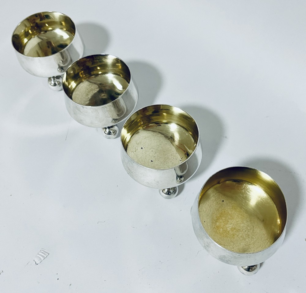 Set of 4 Victorian Exeter Silver Salts View III