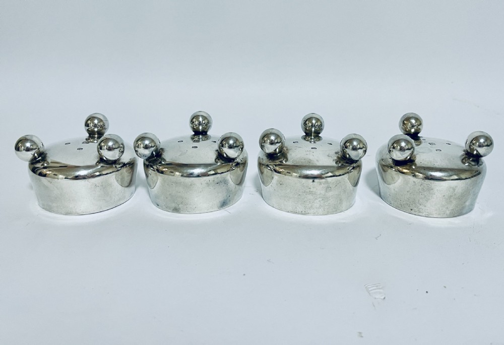 Set of 4 Victorian Exeter Silver Salts View IX