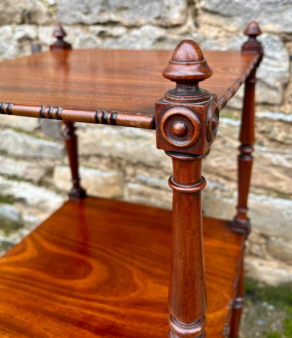 Small Regency Mahogany Whatnot View VII