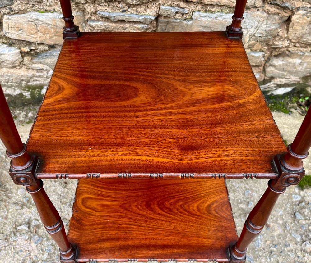 Small Regency Mahogany Whatnot View XIII
