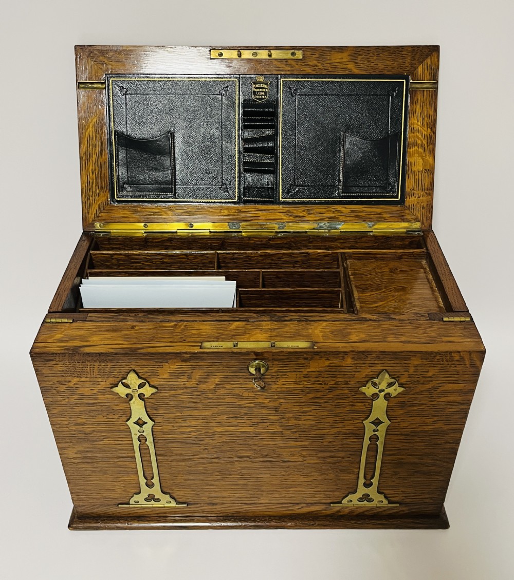 Large Victorian Oak Stationery Cabinet View II