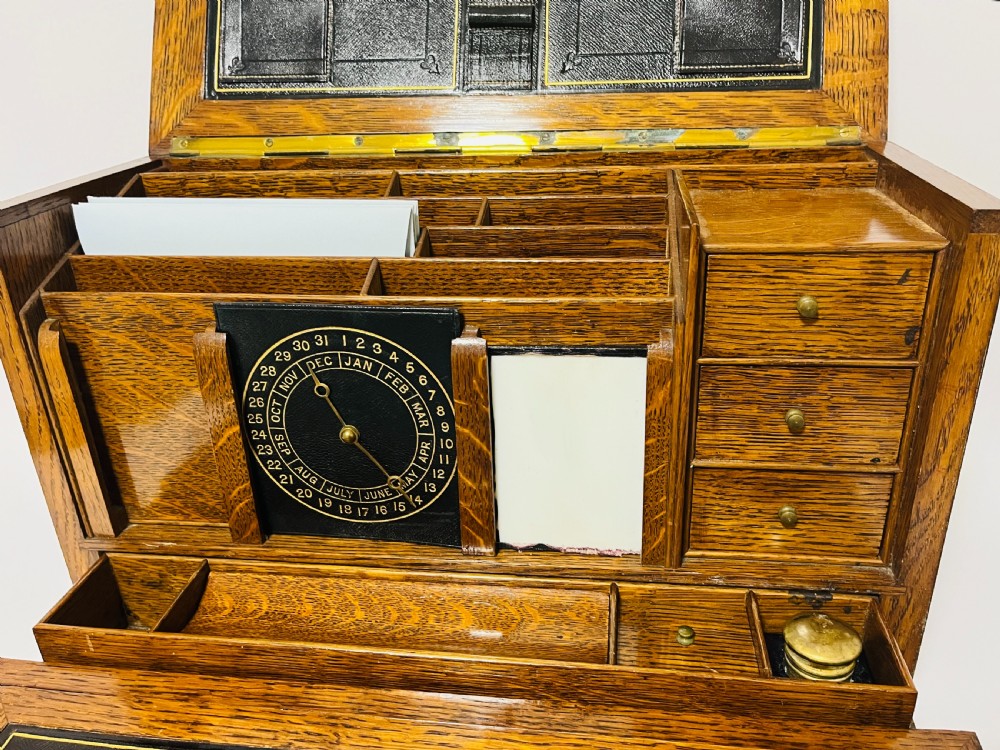 Large Victorian Oak Stationery Cabinet View III