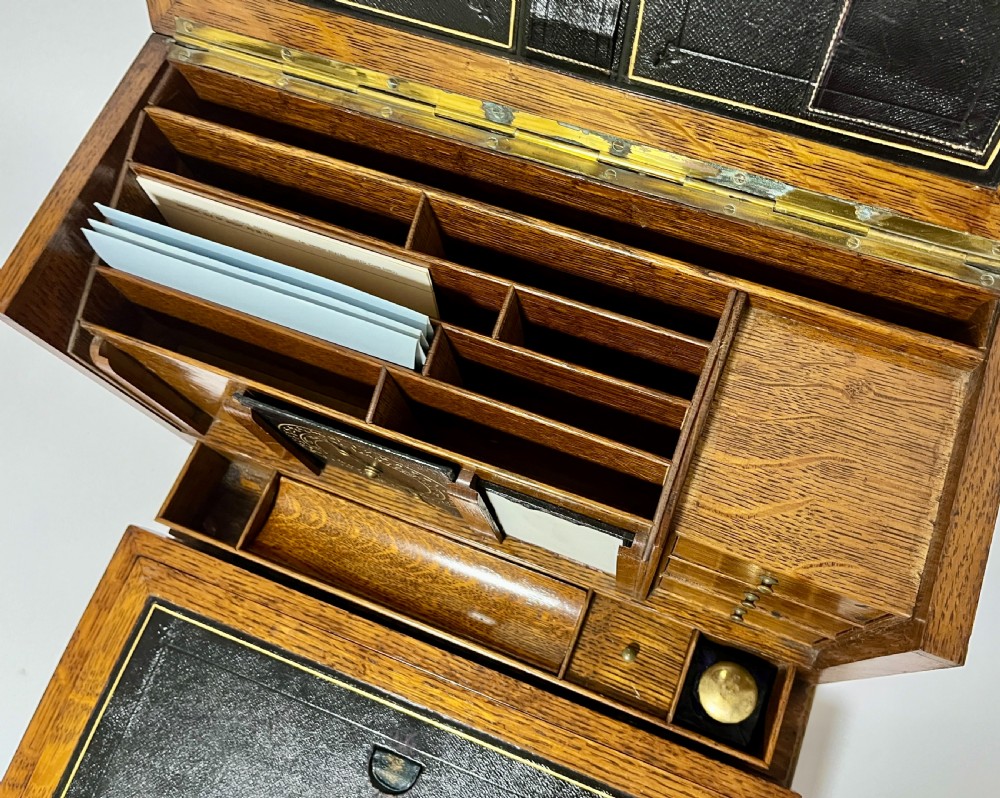 Large Victorian Oak Stationery Cabinet View VI