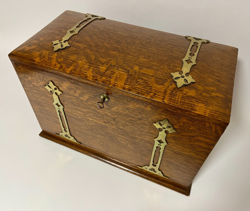 Large Victorian Oak Stationery Cabinet View IX