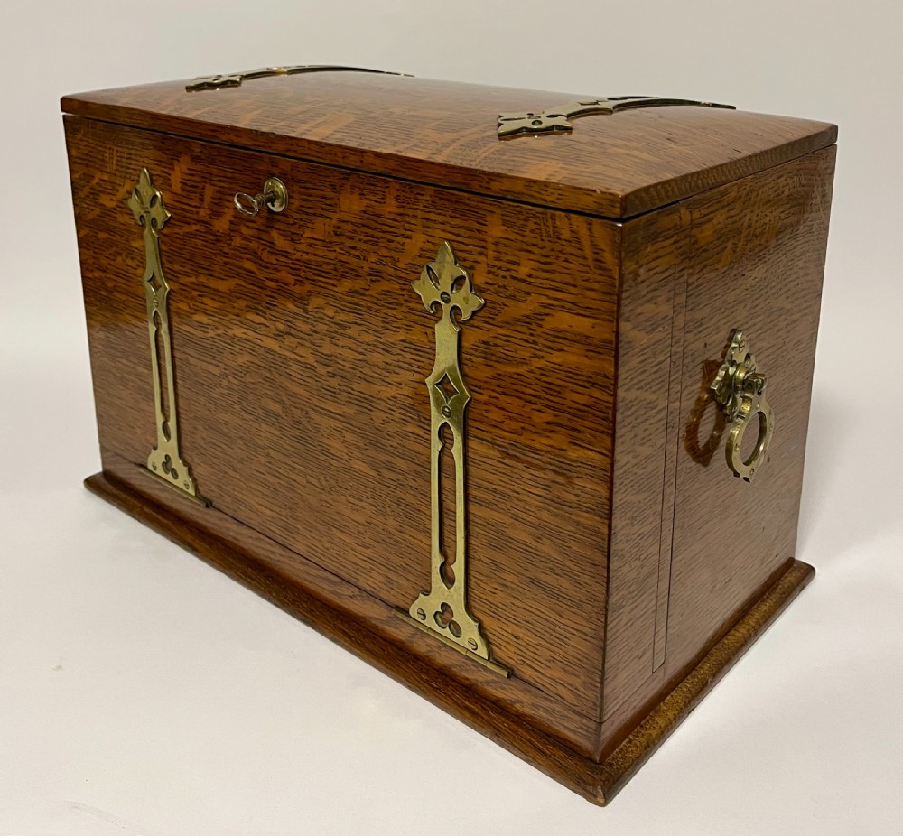 Large Victorian Oak Stationery Cabinet View X
