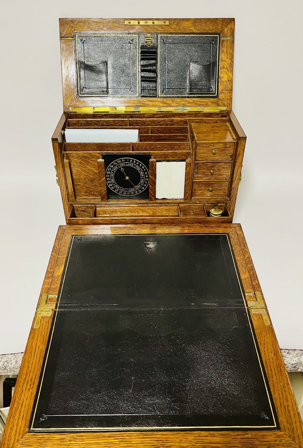 Large Victorian Oak Stationery Cabinet View XIV