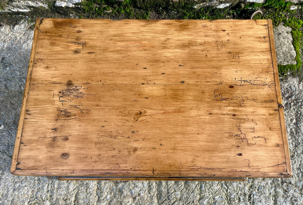 Small Antique Stripped Pine Blanket Box View III