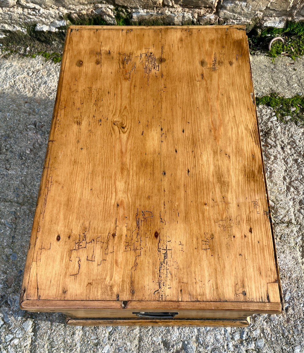Small Antique Stripped Pine Blanket Box View VIII