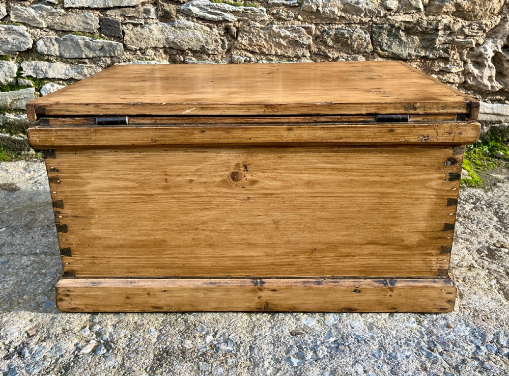 Small Antique Stripped Pine Blanket Box View IX